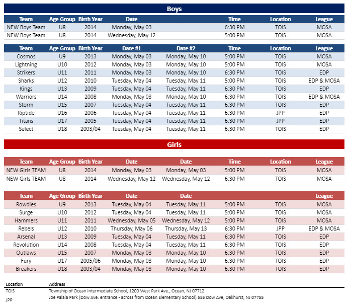 Online Schedule Online Schedule